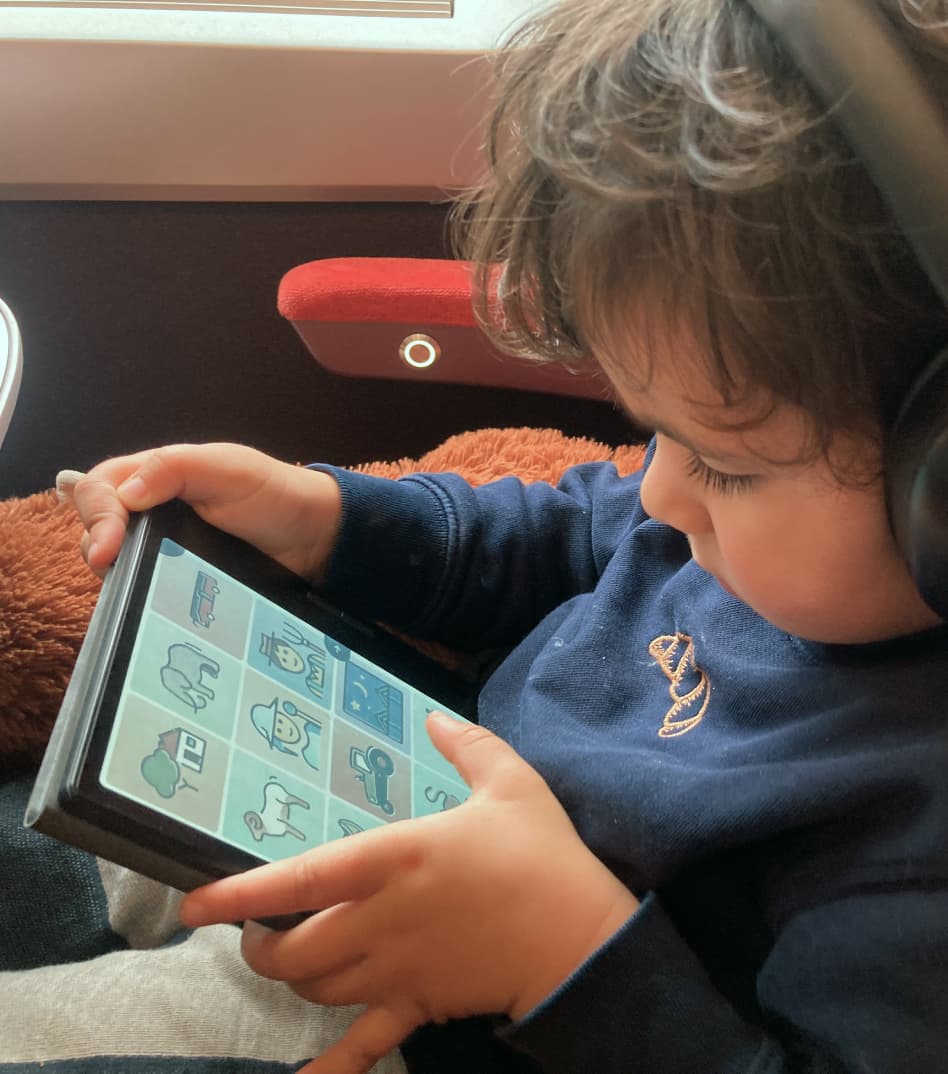 Child engaged in creative play