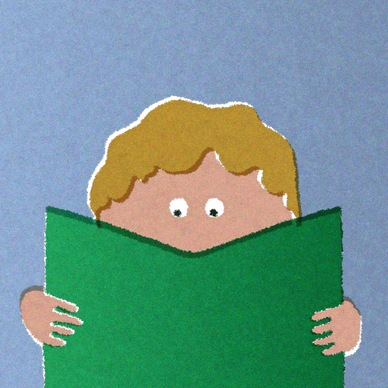 Child reading a book
